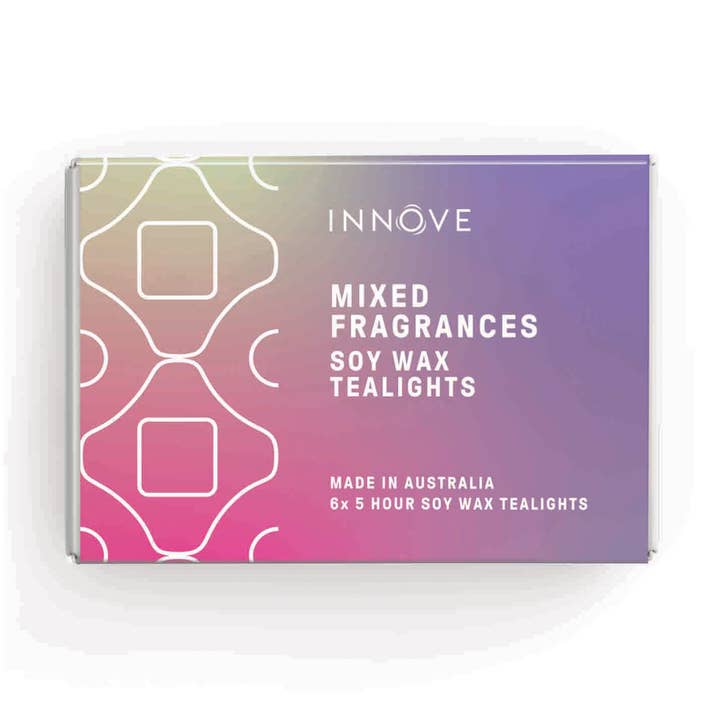 INNOVE - Wholesale Tea light candles - Mixed Fragrances Soy Tealight Candles - 6 Pack0