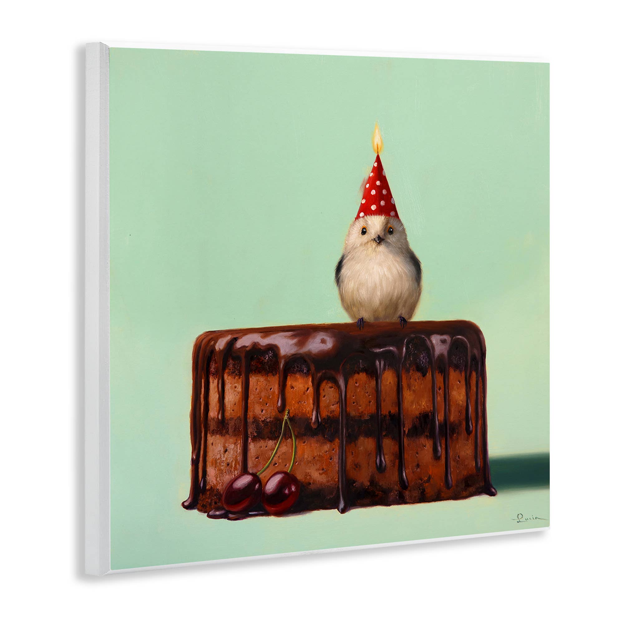 Stupell Industries - Wholesale Wall Sign - Party Hat Bird Chocolate Cake - Unframed Wall Art3