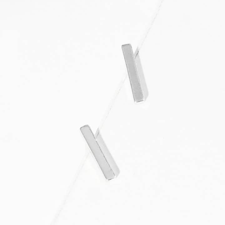 Sensibling Corp. - Wholesale Stud/Post Earrings - Gold Dipped Metal Initial Monogram Stud Earrings6