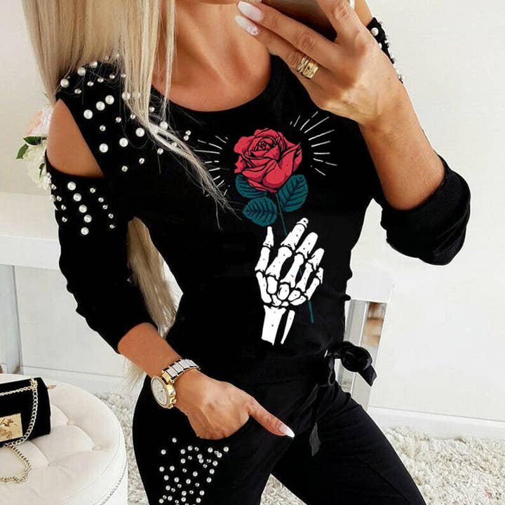 Fato Portátil Manga Comprida Rosa Sexy por atacado de Tourtiwi