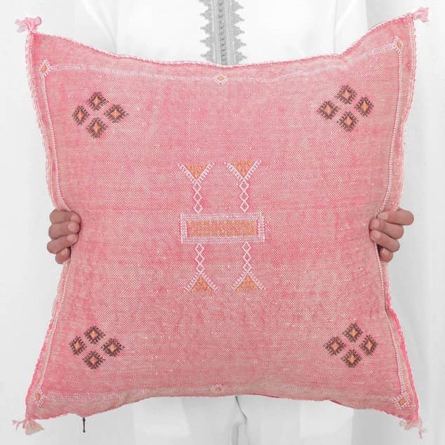 Simply Moroccan - Wholesale Throw pillow cover - Handwoven Moroccan Cactus Silk Pillows 12