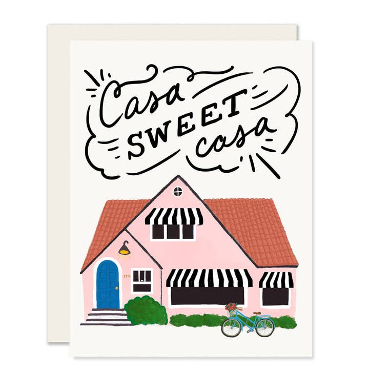 Casa Sweet Casa | Husopvarmningskort | Nyt hjemmekort for engroshandel hos Slightly Stationery