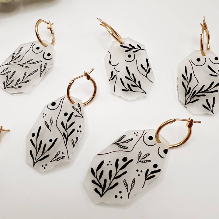 Bang Bang Bijoux - Wholesale Dangle Earrings - Nip-Slip Fine-Line Nudies3