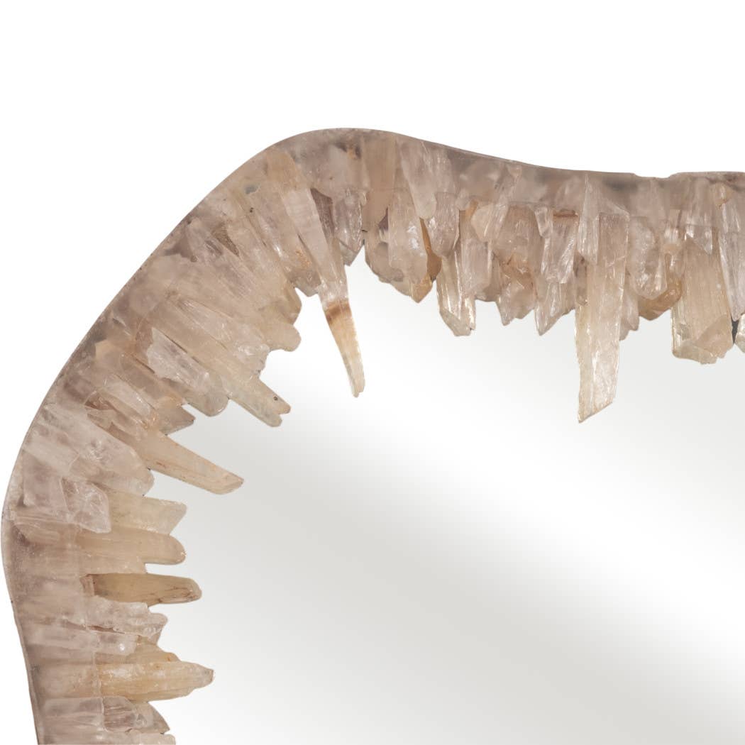 Sagebrook Home - Wholesale Wall Mirror - Wall Mirror - Ivory Glass Quartz Organic Edge, 33 in.7