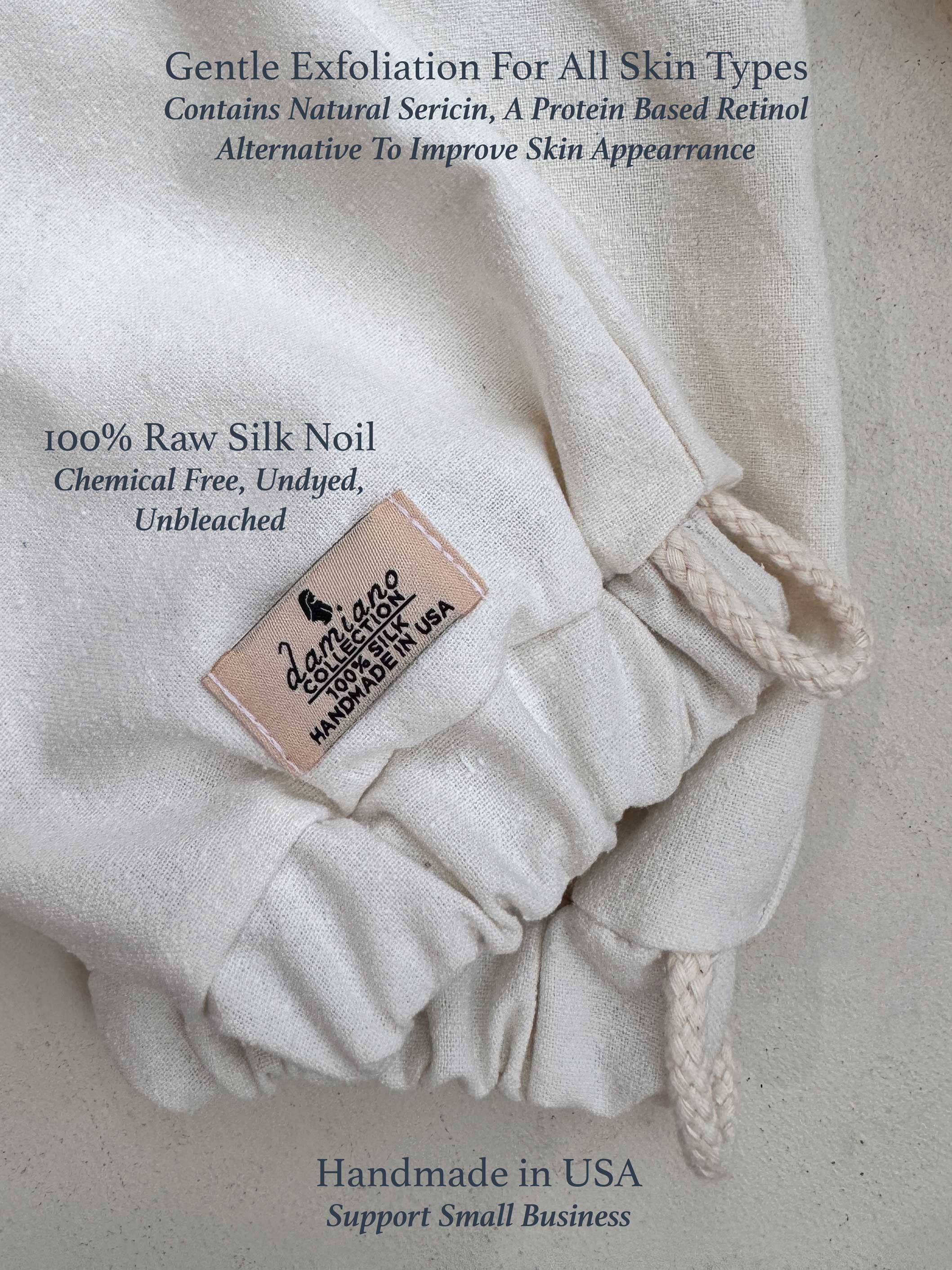 Damiano Collection - Wholesale Exfoliating Gloves/Mitts - Raw Silk Exfoliating Mitt (2-Pack)1