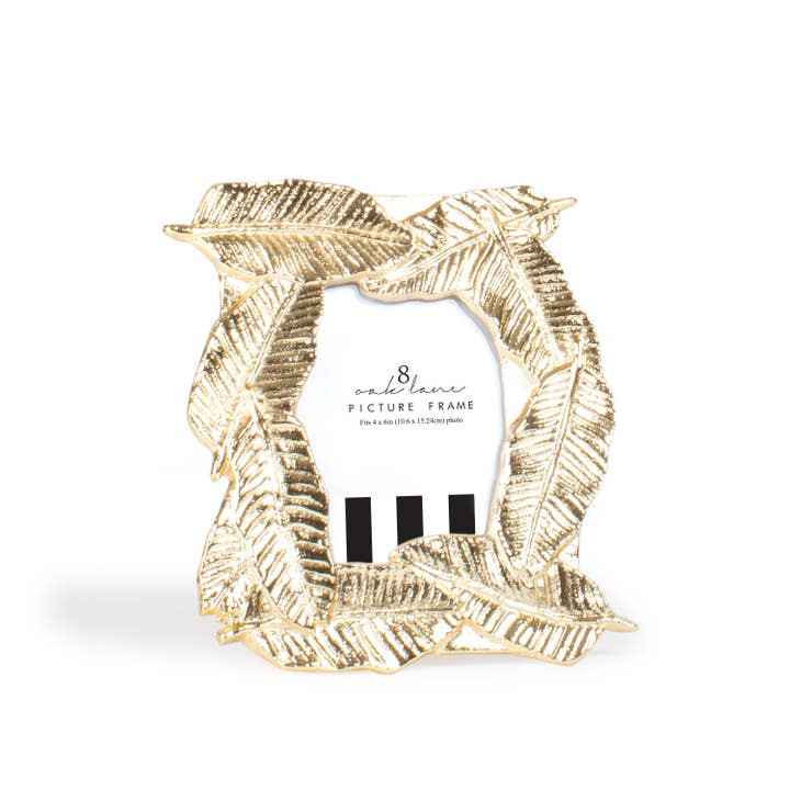 8 Oak Lane - Wholesale Picture frame - Gold Banana Leaf 4x6 Picture Frame1