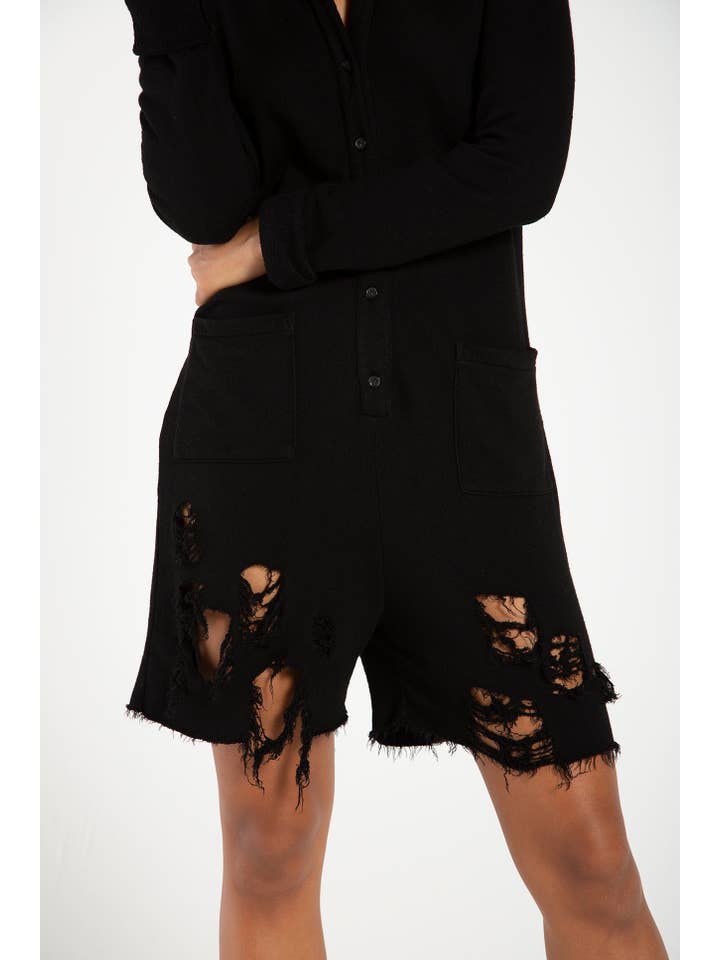 BLACK Tallulah Romper for wholesale on Faire2