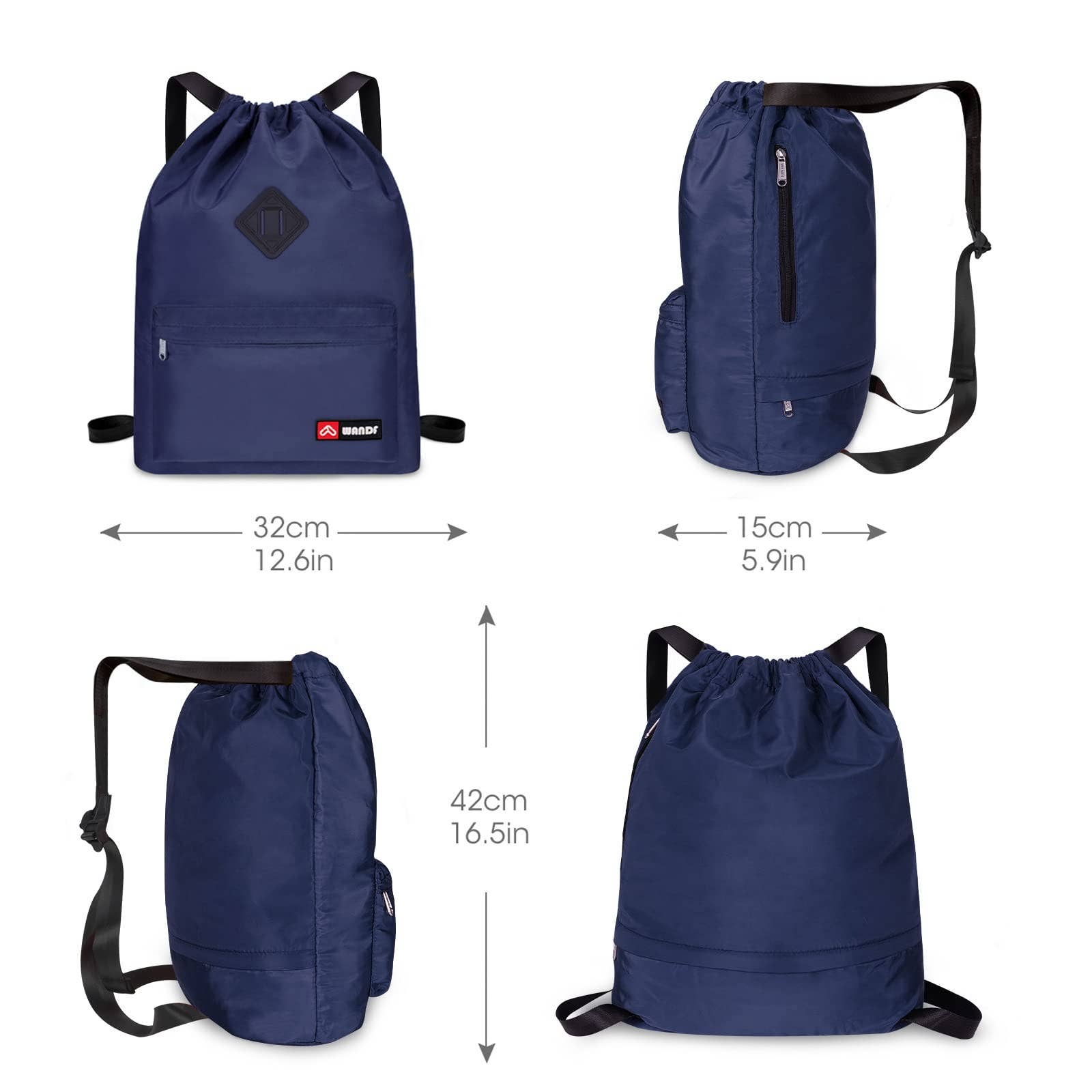 wandf - Wholesale Backpack - Unisex - WF6030 Sport Drawstring Backpack With Shoe Compartment30
