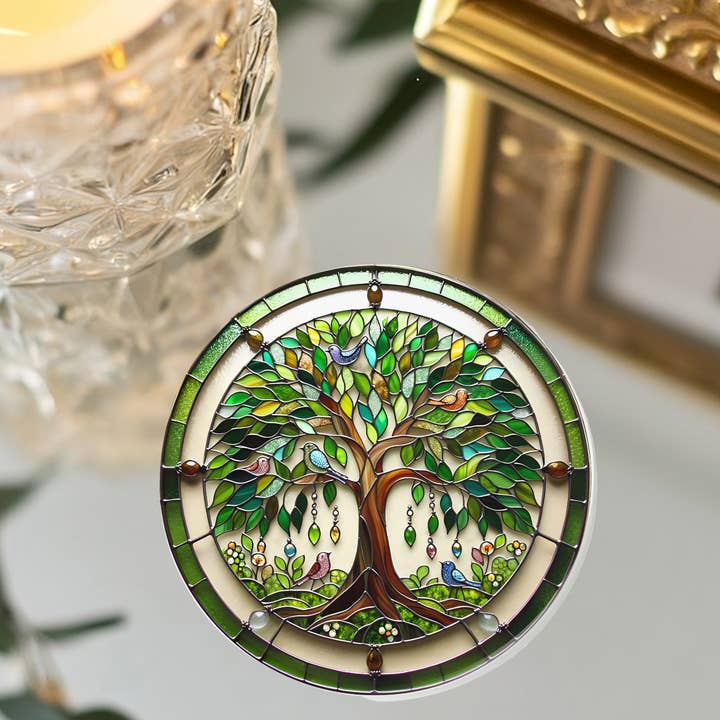 Fernville Creations - Wholesale Coasters - Tree of Life Coaster, Ceramic Coaster with Printed Image6