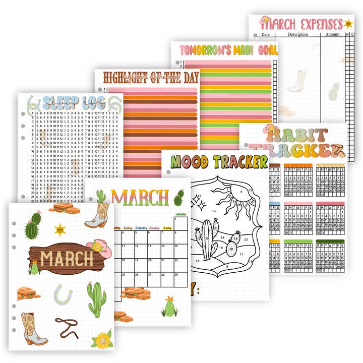 Naomi's Happy Place Shop - Wholesale Planner - 2025 Individual Monthly Pages2