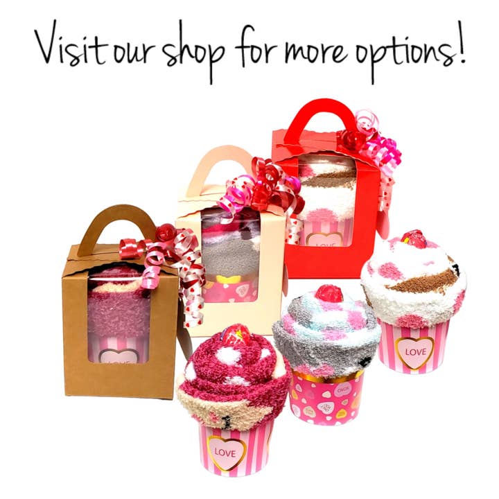 My Nana's Gifts - Wholesale Party Favor - Valentine cupcake socks gift favors for women and teens