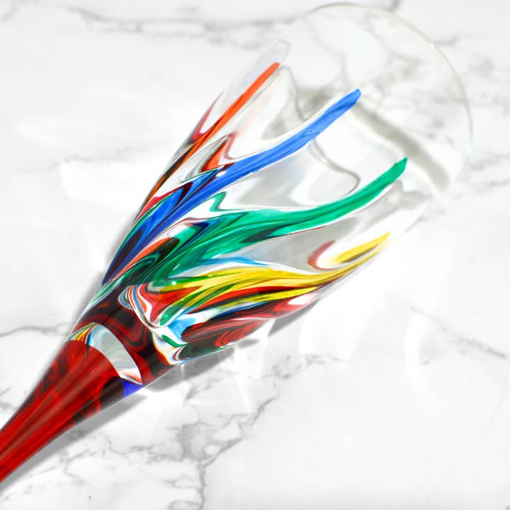 Via Graceffo - Vendita all'ingrosso Flute da champagne - Set di 2 Flûte da Champagne Trix, Cristallo Italiano Dipinto a Mano3