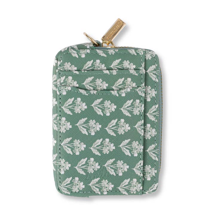 Vergeet-mij-nietjes Salie Ritsportemonnee voor wholesale door Elyse Breanne Design