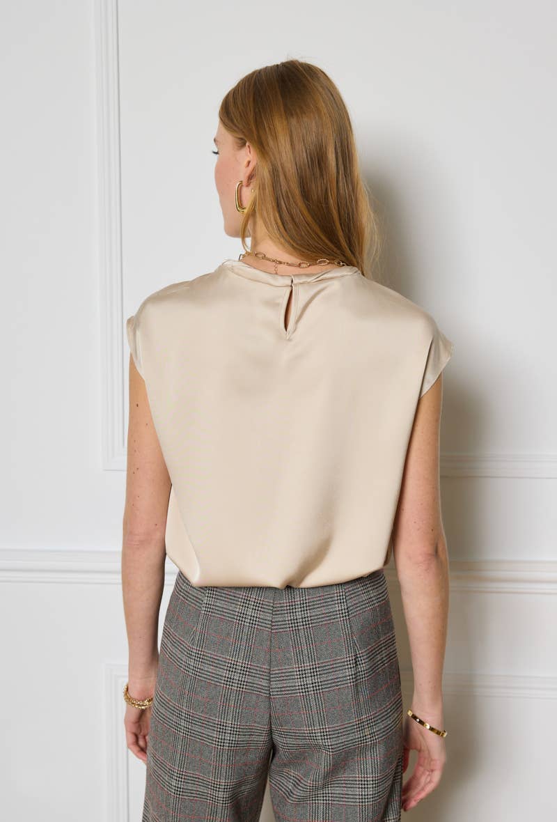 LULUMARY - Wholesale Blouse - Women's - Satin top H161A2