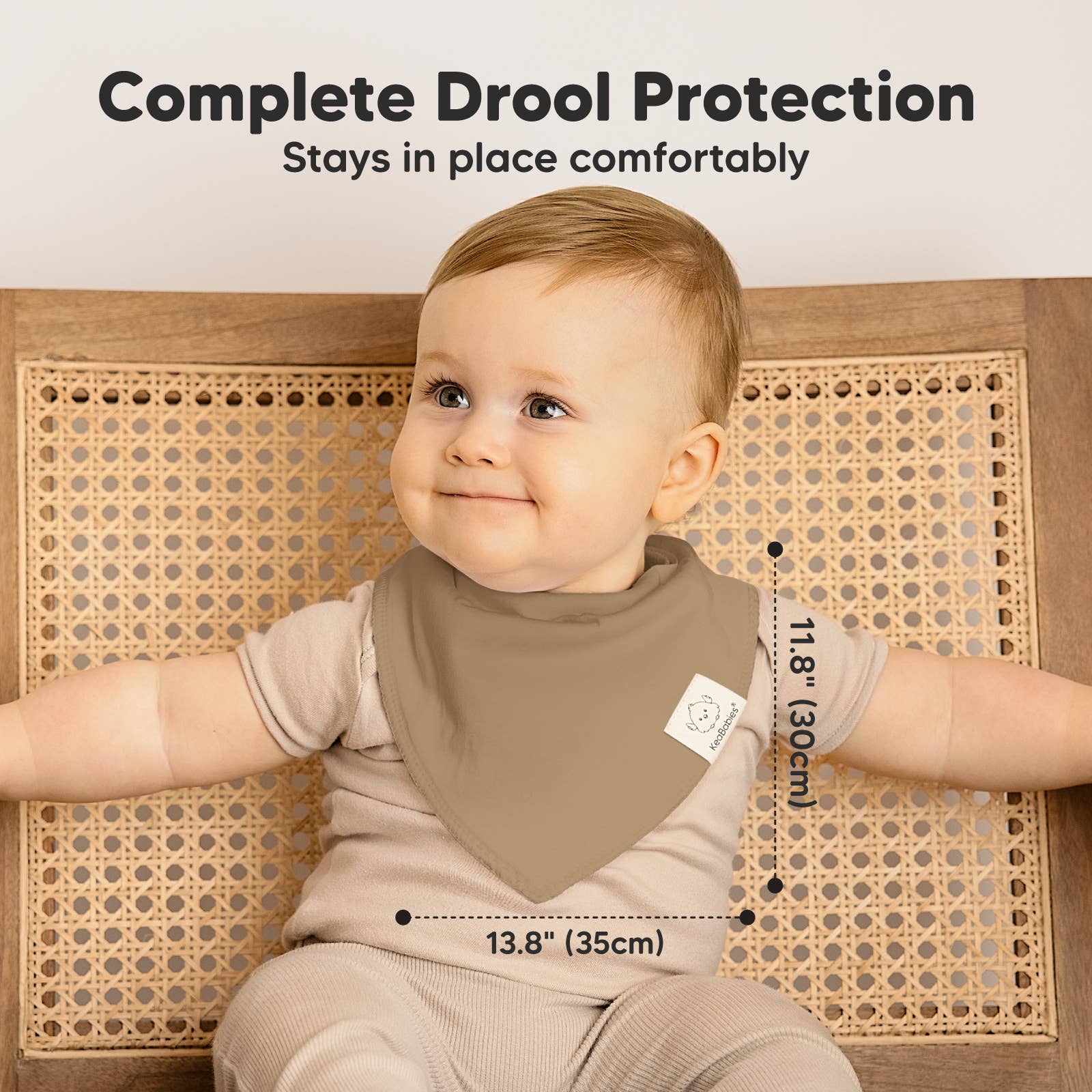 Terracotta 8-pack baby slabbetjes in bandana-stijl voor jongens en meisjes voor groothandel op Faire4