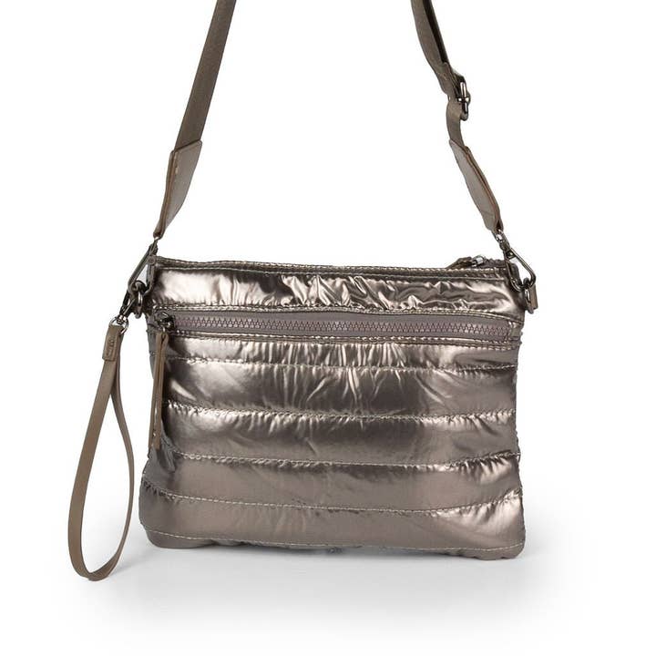 preneLOVE - Wholesale Crossbody Bag - Women's - NEW: Delta Puffer Belt/Crossbody Bag - Bronze