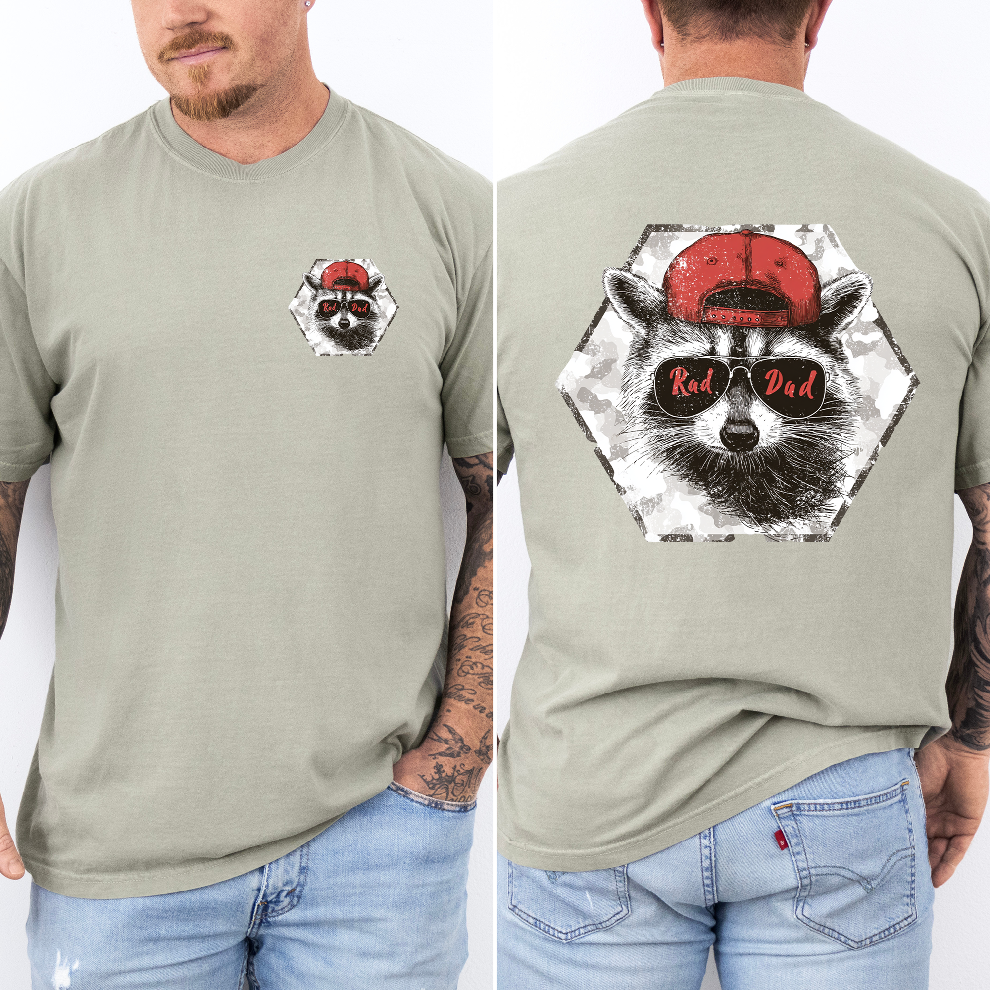 Refinery Number One LLC - Wholesale T-Shirt (Graphic) - Unisex - Rad Dad, Raccoon, Father's Day, Husband, Guy Gift T-Shirt6