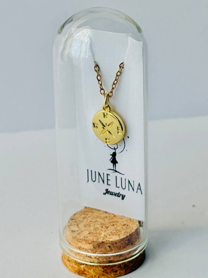 Compass Charm Ketting voor wholesale door June Luna Jewelry