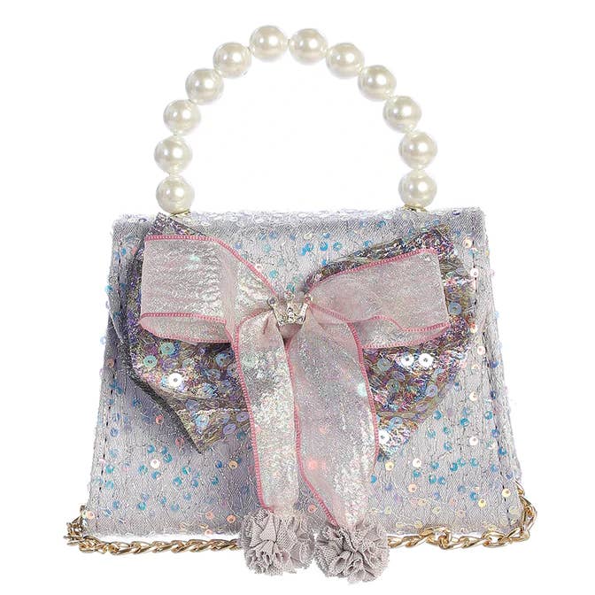 Dear Ellie - Wholesale Purse/Bag Accessory - Kids - Sequin Purse with Iridescent Bow Accent