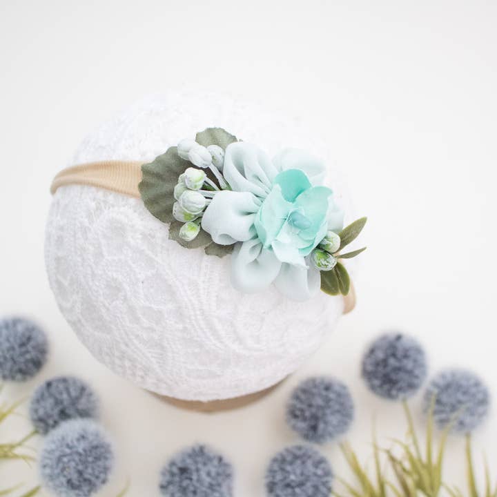 Diadema de flores, diadema de menta, diadema, diadema para bebés para venta al por mayor de Girls' Dream