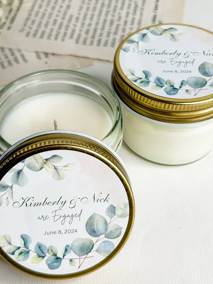 Engagement Candle Favors for wholesale by Soul Rest Candle Co.