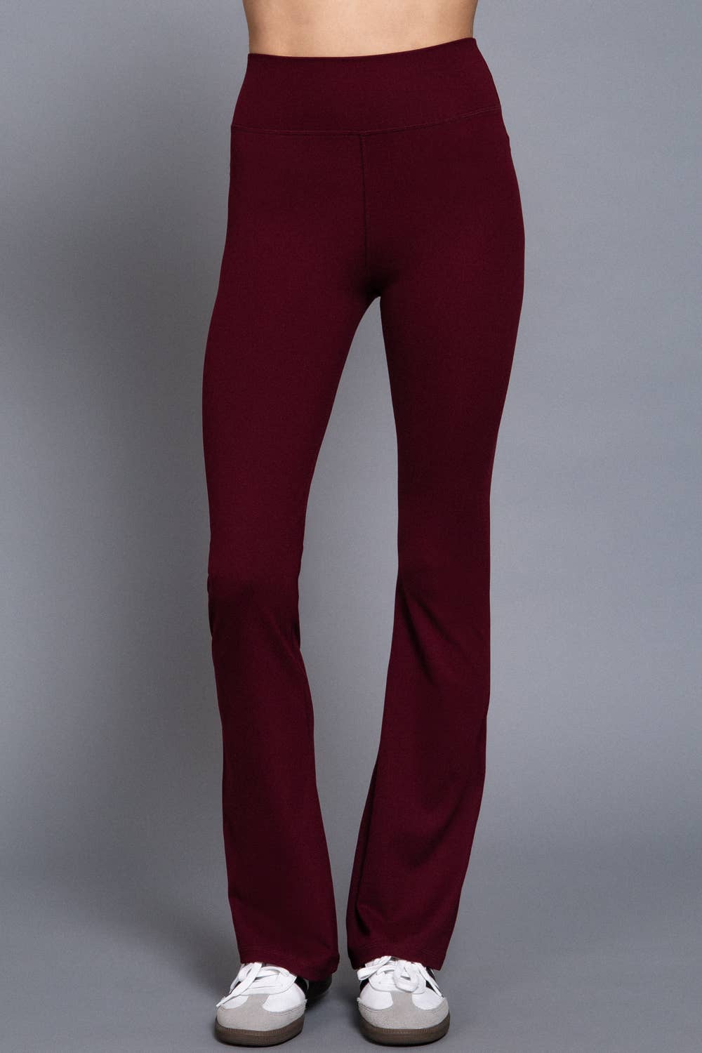 Active Basic | Active USA - Wholesale Athletic Pants - Women's - Waist Band Flare Stretch Workout Long Pants16