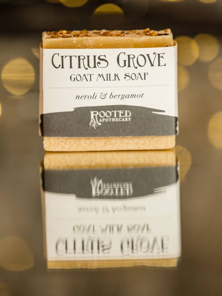 Citrus Grove Goat Milk & Salt Soap for wholesale by Rooted Apothecary