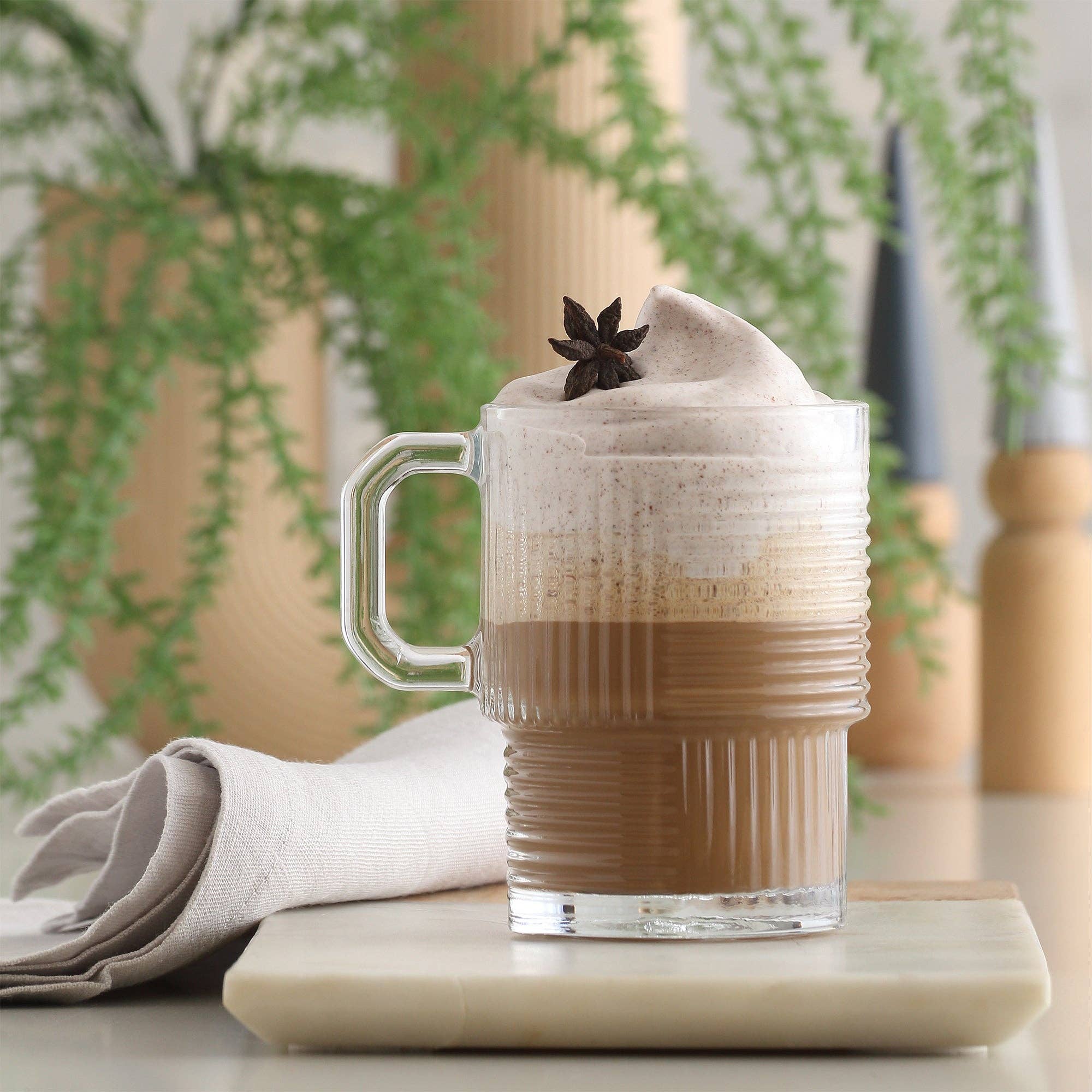 Rinkit Ltd – wholesale Coffee mug – 270ml Helen Stacking Glass Coffee Cup - By LAV1