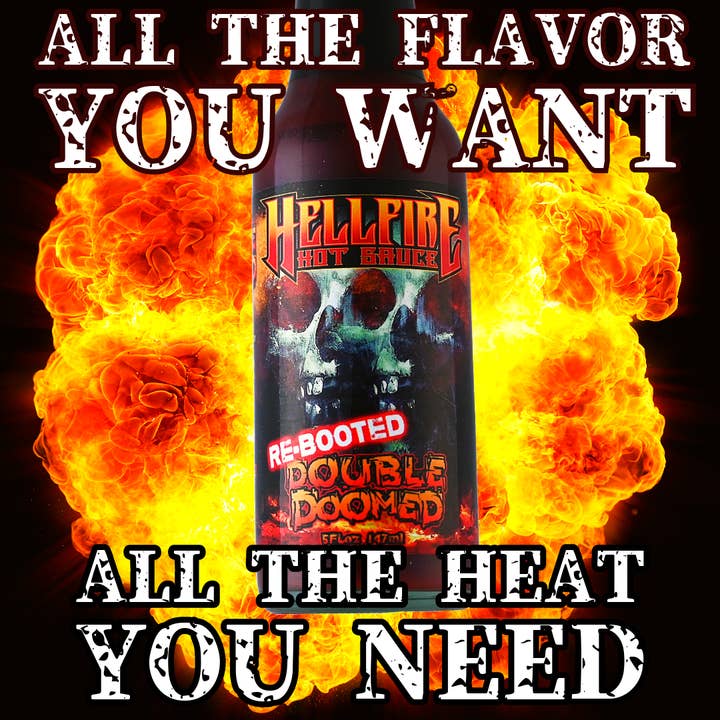 Hellfire Hot Sauce Inc - Wholesale Hot Sauce - Double Doomed Rebooted World's Hottest Hellfire Hot Sauce 1