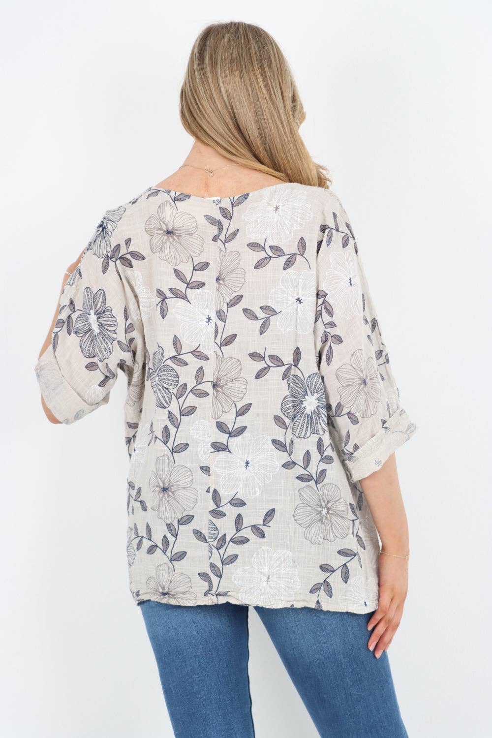 Miss Bold – Engroshandel Tunika - Dame – Italiensk bomuldsoverdel med blomsterprint59