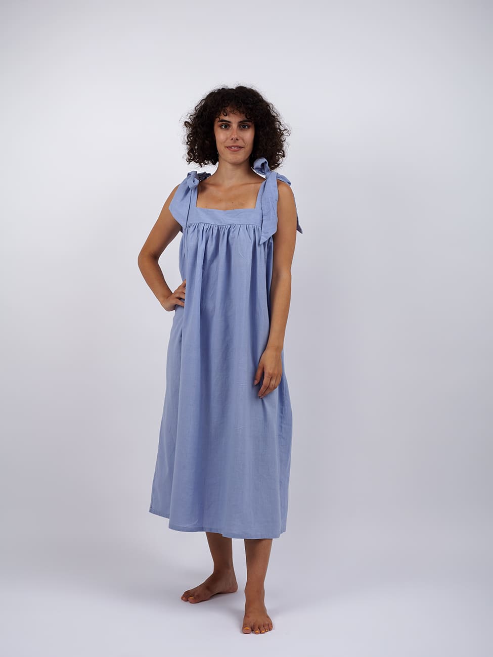 Bijondo – Engroshandel Kjole - Dame – Vimla lang bomuldskjole3