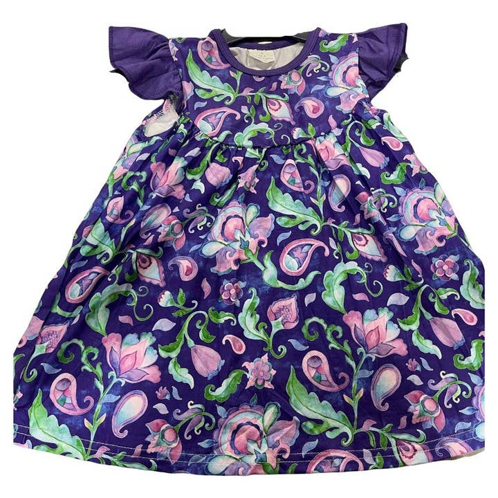 Girls Dress Purple Flower for wholesale by Yourself Expression