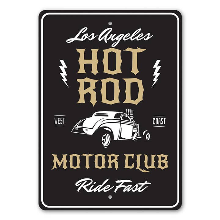Panneau Hot Rod Motor Club pour la vente par Lizton Sign Shop, Inc