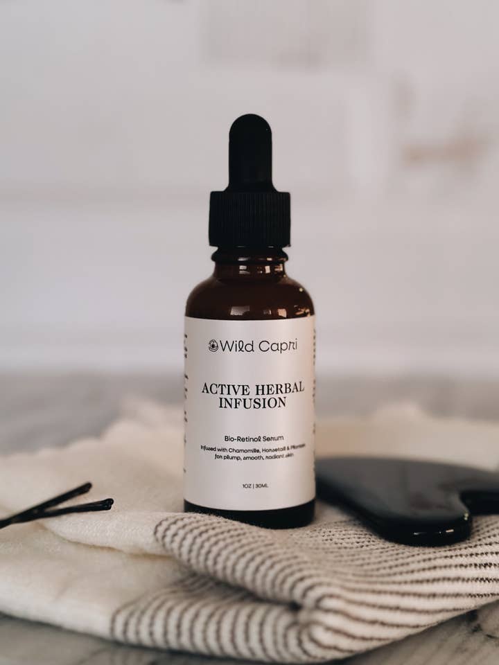 Active Herbal Infusion Bakuchiol Face Serum for wholesale by Wild Capri