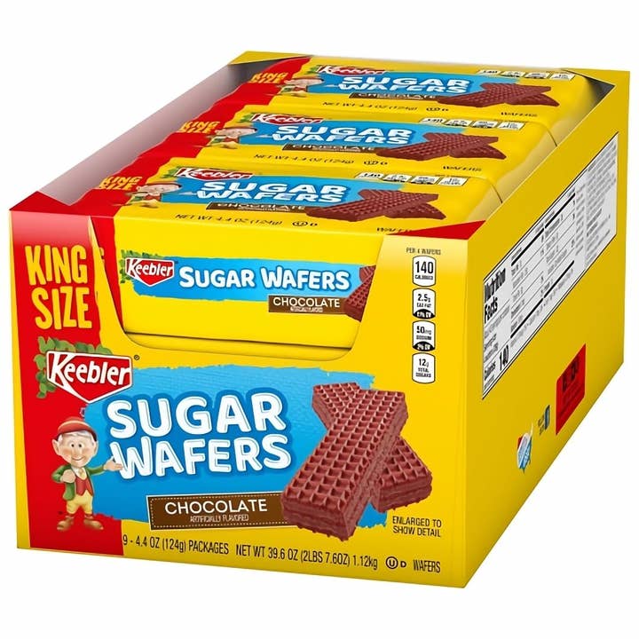 Shop The King - Wholesale Cookie - Keebler Chocolate Sugar Wafers, 4.4 oz - Crispy, Sweet Snack Cookies 9 Count