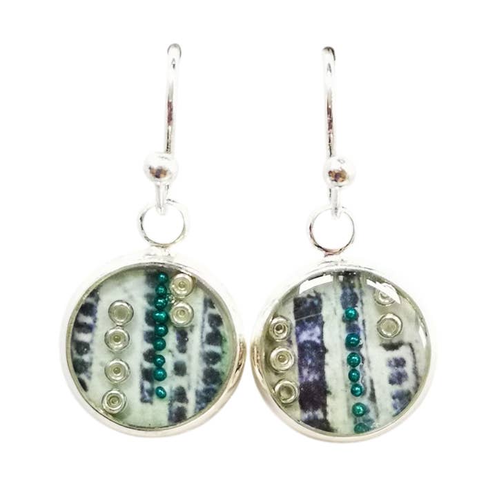 Short Drop Earrings, Sterling Silver - Blizzard for wholesale by Nimanoma