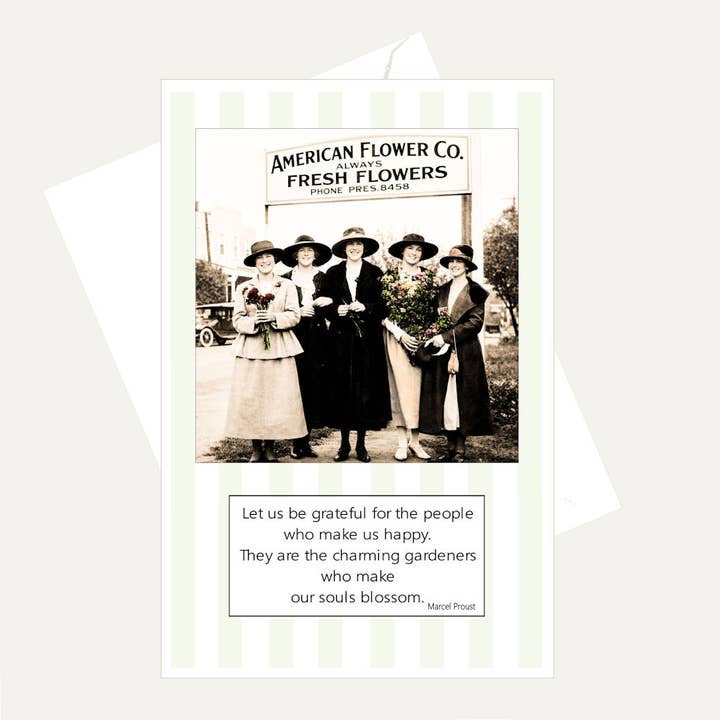 Let Us Be Grateful for the People - Happy - Friendship Card for wholesale by Bellflower Girl