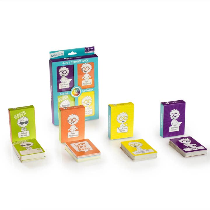 Open The Joy - Wholesale Learning Cards - Kids & Baby - 4-1 Emotional Intelligence Building Cards Set1