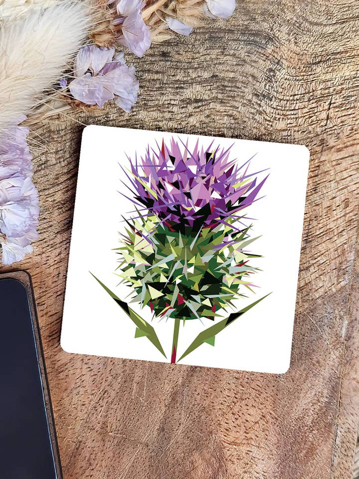 Spear Thistle Fridge Magnet: Colorful Wildlife for wholesale by Louise Jennifer Design