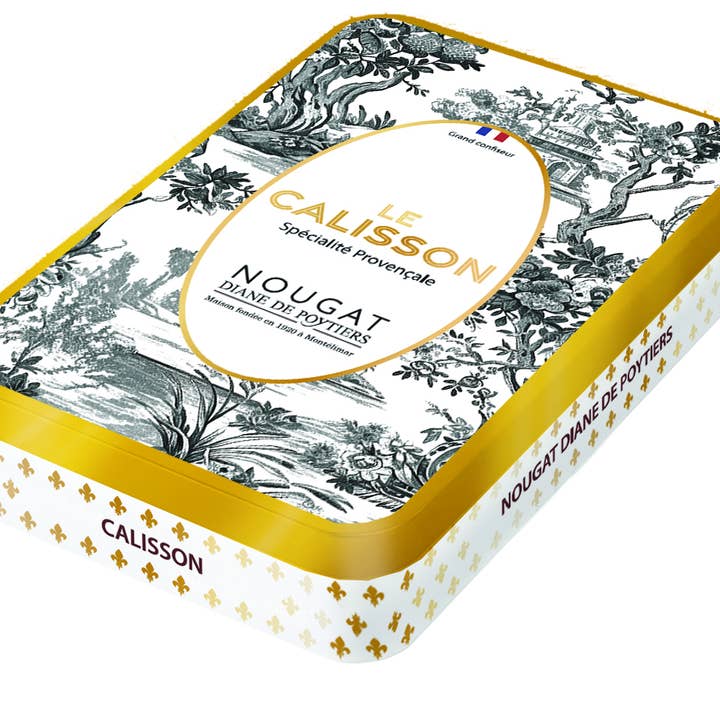 20 Calissons 260 g metal tin for wholesale by Nougat Diane De Poytiers