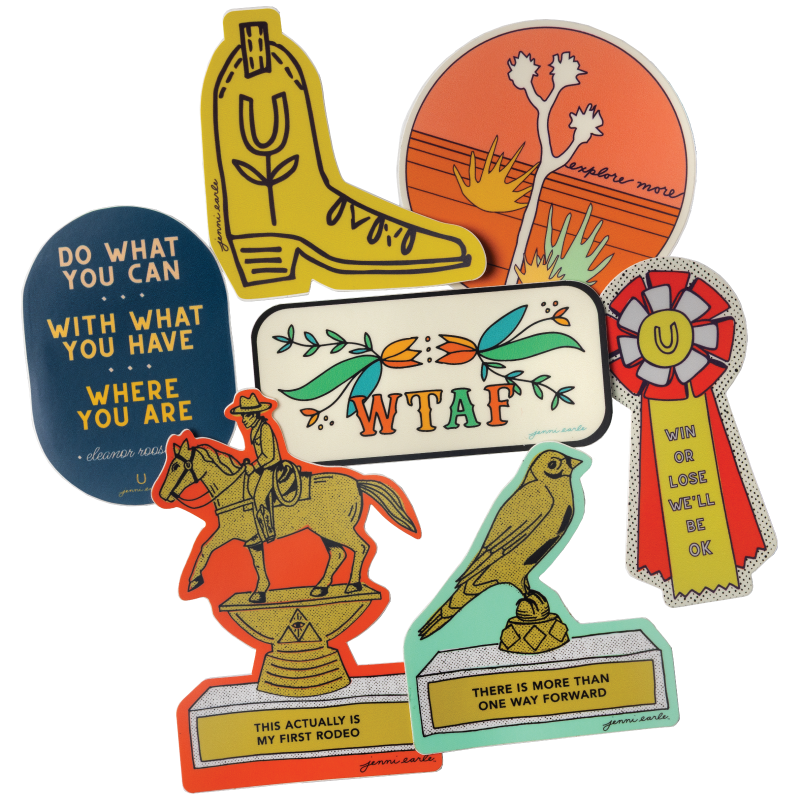 Jenni Earle - Wholesale Sticker - Eleanor Roosevelt quote sticker1