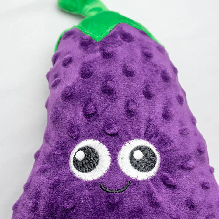 Pet Palette Distribution - Wholesale Pet Plush Toy - Dog - ThoozyPet Eggplant Plush Dog Toy 10"