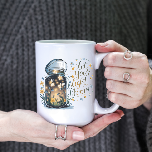 Prairie Chicken Sticker Shop & Gifts - Wholesale Coffee Mug - Let Your Light Shine 15oz Coffee Mug 1