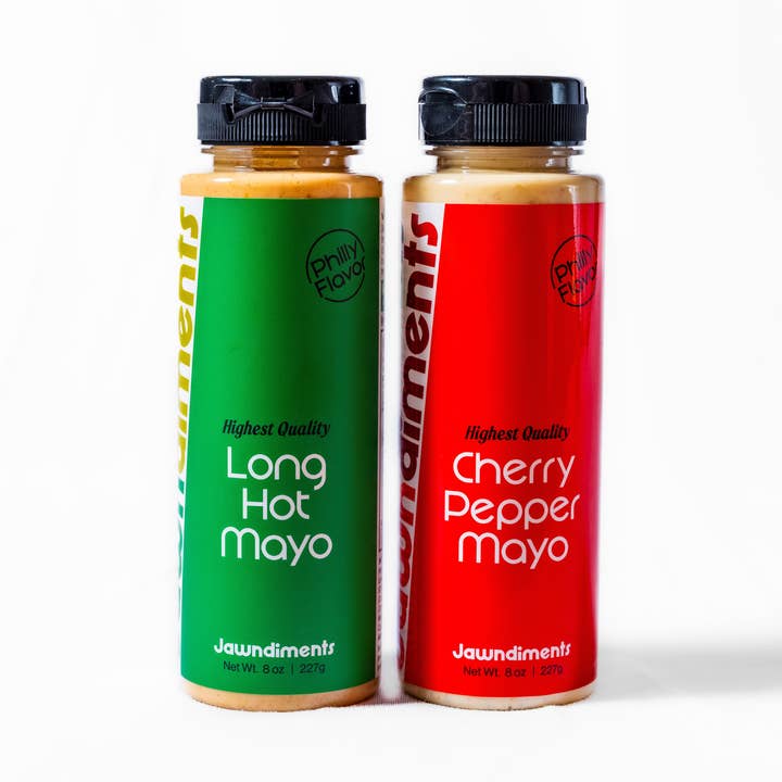 Jawndiments - Wholesale Hot Sauce - Combo Case - 6 Cherry Pepper Mayo & 6 Long Hot Pepper Mayo0
