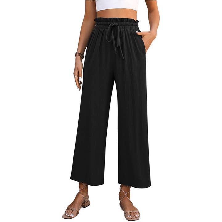 Lovesoft - Wholesale Pants - Women's - Casual High Waisted Loose Trousers