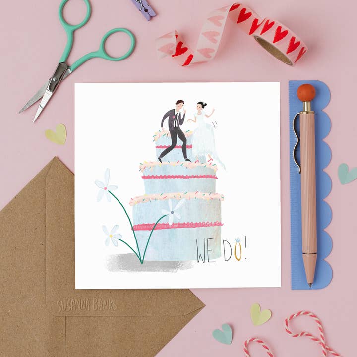 Wedding - Wedding Cake - I do - On Your Wedding for wholesale by Susanna Banks Art