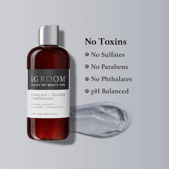 iGroom - Wholesale Pet Coat Conditioner - Dog - Charcoal + Keratin Conditioner 16oz