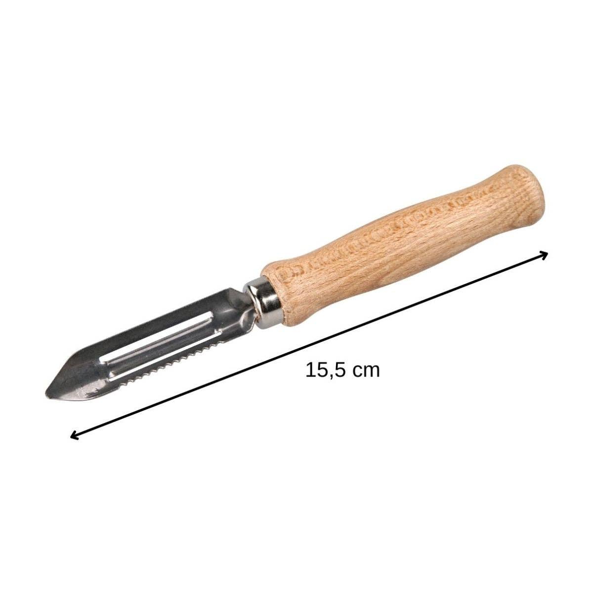 Zenker - Venta al por mayor Utensilio/dispositivo de cocina - Juego de 2 peladores de espárragos con mango de madera de 15 cm Fackelmann2