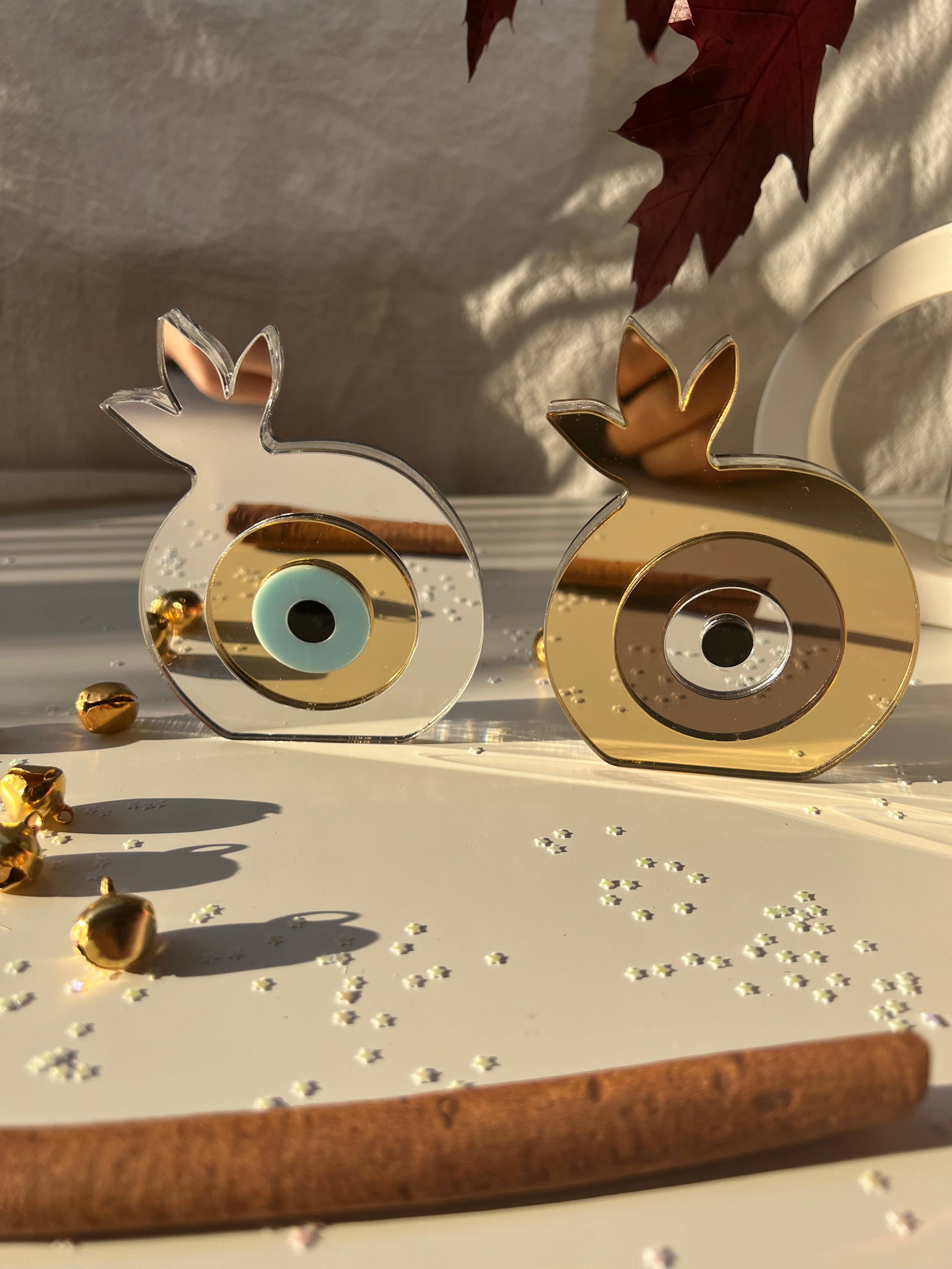 Christina Christi - Venta al por mayor Adornos - Adorno hecho a mano de granada con ojo turco de plexiglás para buena suerte1