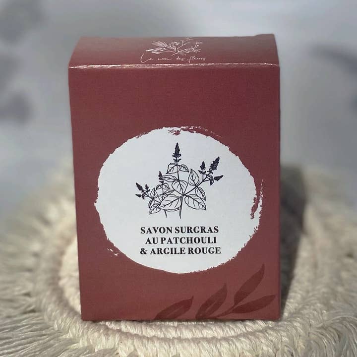 Le nom des fleurs - Wholesale Bar Soap - Surgras soap with patchouli & red clay0